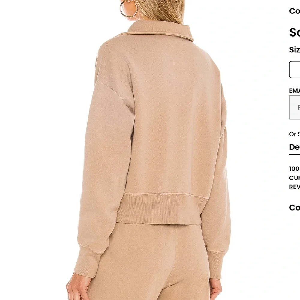 Re/Done x Hanes Classic 70s Half Zip - Picture 3 of 9